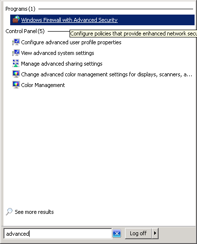 Open a port on windows firewall